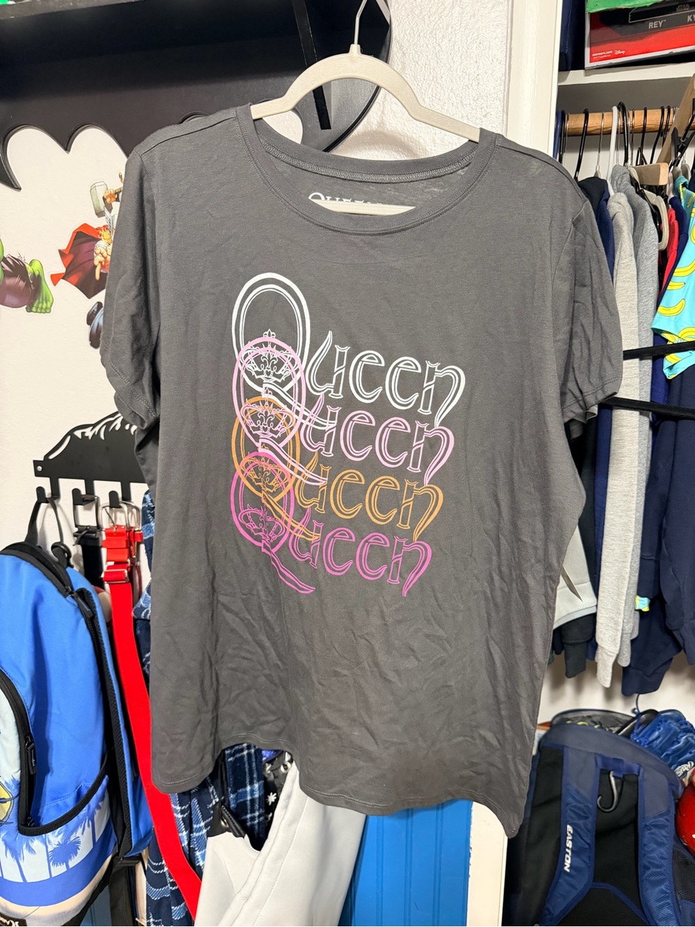 torrid Queen Vintage Black Crew Tee with Soft Cotton